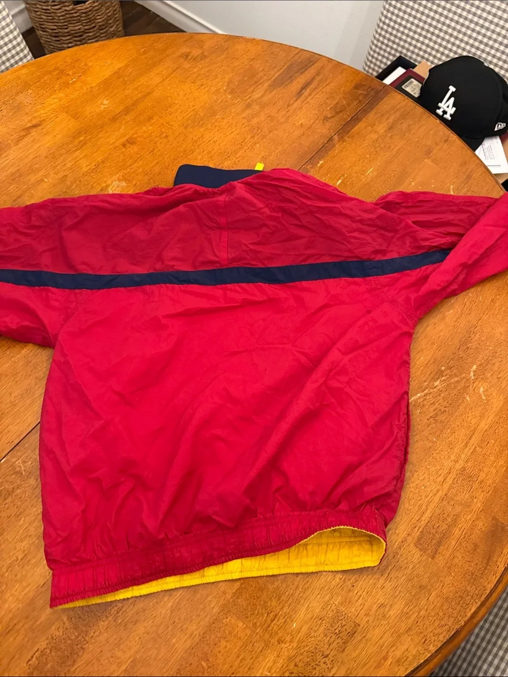 Nike Yellow and Navy, Quarter-Zip Pullover Windbreaker kids M medium reversible